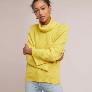 Anthropologie - Moth - Tinsbury Turtleneck Pullover - Chartreuse